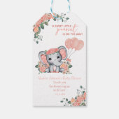 Olifant Meisje Baby Borrel Cadeaulabel (Achterkant)
