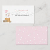 Olifant Meisje Baby shower Door Mail Behuizing Kaa Informatiekaartje (Voorkant / Achterkant)