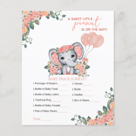 Olifant Meisje Baby shower Spel