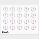 Olifant Meisje Baby Shower Sticker (Vel)