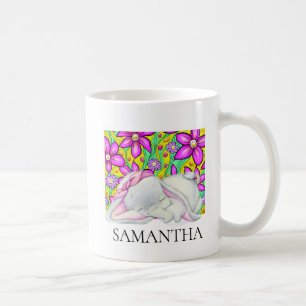 Olifant Meisje Bloem Koffie Mok