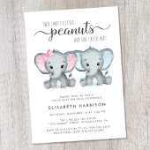Olifant Meisje Jongen Twins Baby Sprinkle Kaart