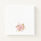 Olifant Meisje Roze Bloemen 1e Verjaardag Gastenbo Notitieboek (Achterkant)