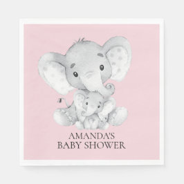 Olifant Meisjes Baby shower Papieren Servetten