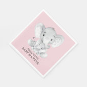 Olifant Meisjes Baby shower Papieren Servetten (Hoek)