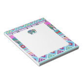 Olifant met Azteeks Patroon Notitieblok (Schuin)