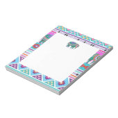 Olifant met Azteeks Patroon Notitieblok (Linkerzijde)