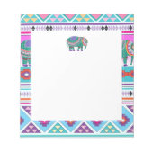 Olifant met Azteeks Patroon Notitieblok (Voorkant)