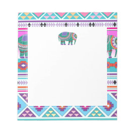 Olifant met Azteeks Patroon Notitieblok