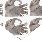 Olifant met Baby Olifant Korte Tafelloper (Hoek)