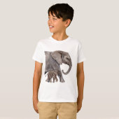 Olifant met Baby Olifant T-shirt (Voorkant volledig)