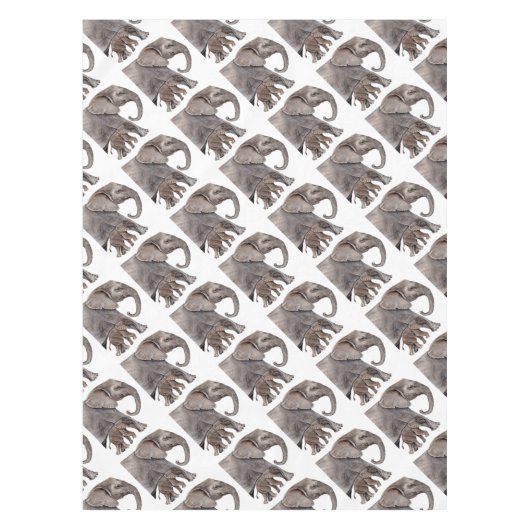 Olifant met Baby Olifant Tafelkleed (Voorkant)