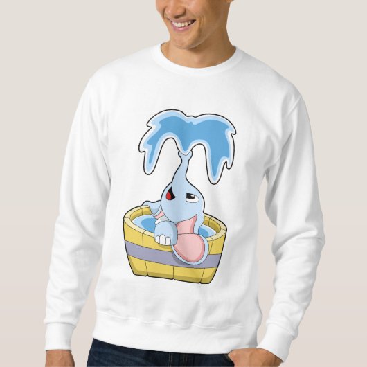 Olifant met badkuip vol water trui (Voorkant)