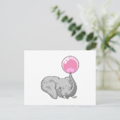 Olifant met ballon briefkaart (Staand voorkant)