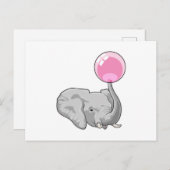 Olifant met ballon briefkaart (Voorkant / Achterkant)