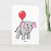 Olifant met ballon kaart (Achterkant)