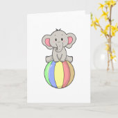 Olifant met ballon kaart (Gele Bloem)