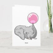 Olifant met ballon kaart (Achterkant)