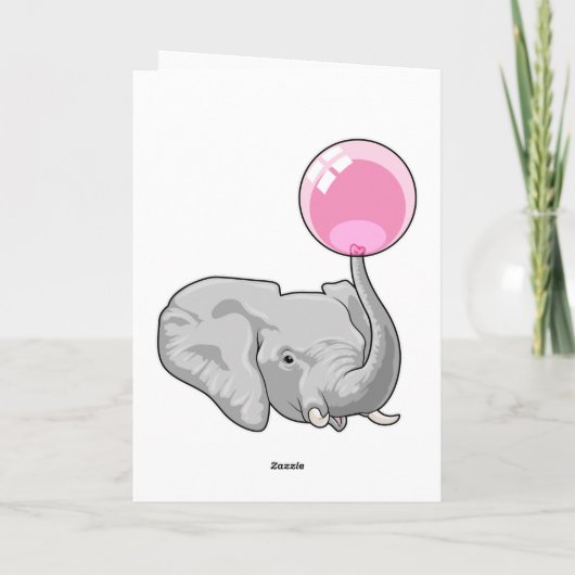 Olifant met ballon kaart (Achterkant)