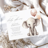 Olifant met Ballonnen Neutraal Budget Baby shower