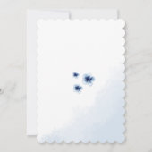 Olifant met blauwe anemonen Waterverf Baby shower Kaart (Achterkant)