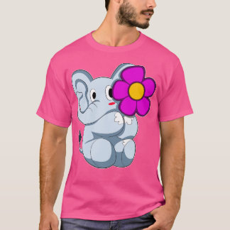 Olifant met Bloem 1 T-shirt