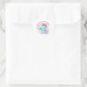Olifant met boba thee hart sticker (Tas)