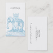 Olifant met Boeddha citaat Visitekaartje (Voorkant / Achterkant)