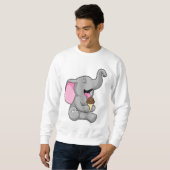 Olifant met Chocolade Wafel ijs Trui (Voorkant volledig)