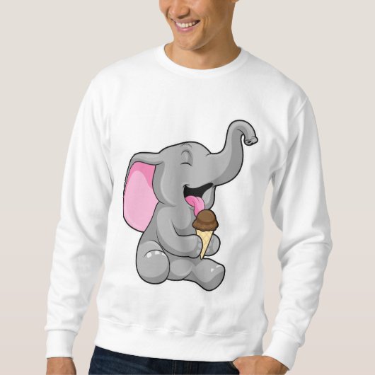Olifant met Chocolade Wafel ijs Trui (Voorkant)