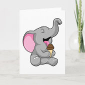 Olifant met Chocolade Wafelijs Kaart (Voorkant)