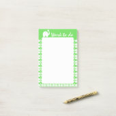 Olifant met Daisy Pattern Post-it® Notes (Op bureau)