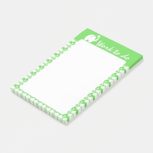 Olifant met Daisy Pattern Post-it® Notes (Schuin)