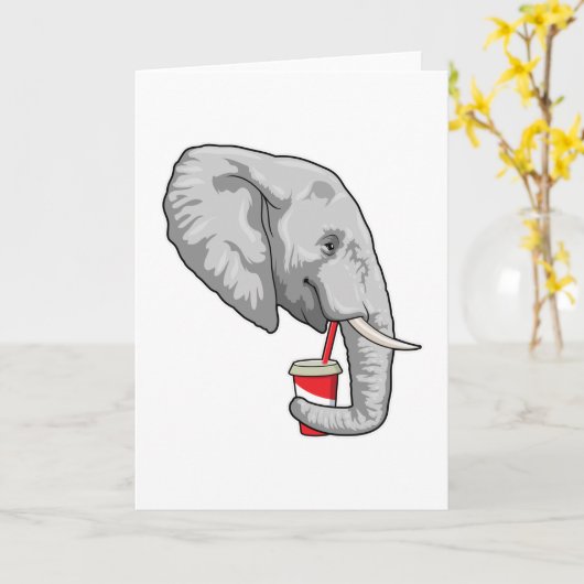 Olifant met drank kaart (Gele Bloem)