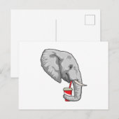 Olifant met drankje briefkaart (Voorkant / Achterkant)
