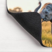 Olifant met een ballonboeket muismat (Hoek)