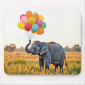 Olifant met een ballonboeket muismat (Voorkant)