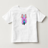 Olifant met fiets kinder shirts (Voorkant)