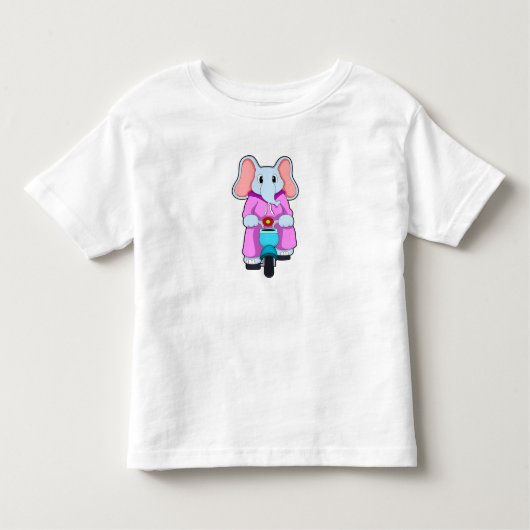 Olifant met fiets kinder shirts (Voorkant)