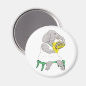 Olifant met Franse hoorn Magneet (Voorkant / Achterkant)