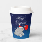 Olifant met geschenken papier cup papieren bekers (Achterkant)