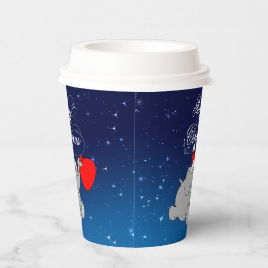 Olifant met geschenken papier cup papieren bekers (Rechts)