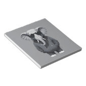 Olifant met hoodie Funny Cool Animal Vector Notitieblok (Schuin)