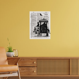 Olifant met Howdah Woordenboek Kunst Poster