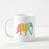 Olifant met Kleurbalken Koffiemok (Links)