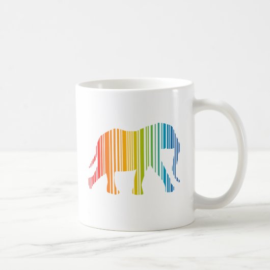 Olifant met Kleurbalken Koffiemok (Rechts)
