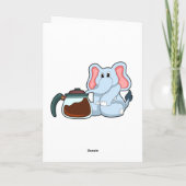 Olifant met koffiepot kaart (Achterkant)