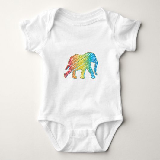 Olifant met Lijnen Romper (Voorkant)