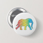 Olifant met lijnen ronde button 5,7 cm (Voorkant /achterkant)