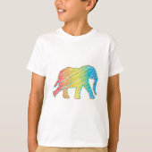 Olifant met lijnen t-shirt (Voorkant)